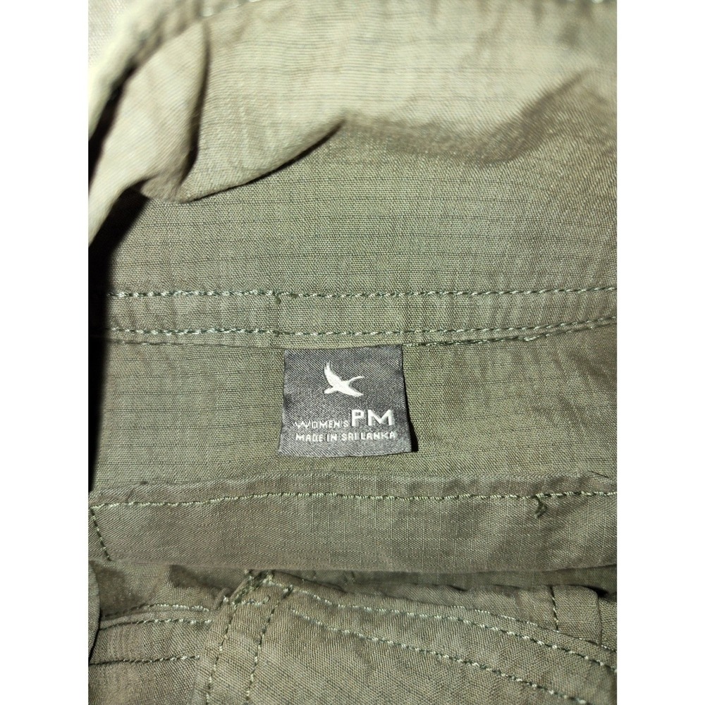Eddie Bauer Women Olive Green Ripstop Utility Field Jacket Petite Medium PM 1236 - Picture 3 of 5